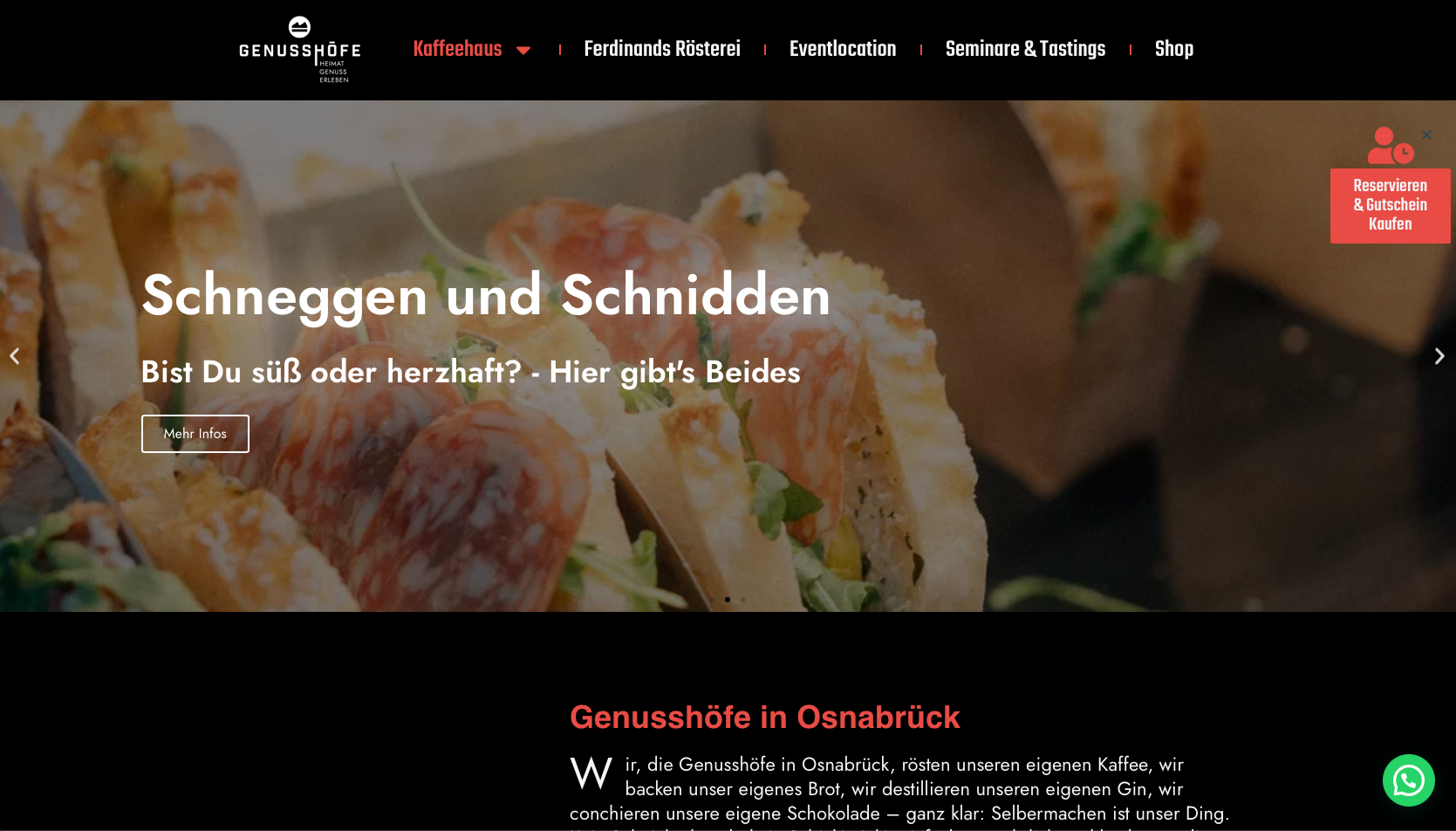 Große Vorschau der Webseite Genusshöfe.de