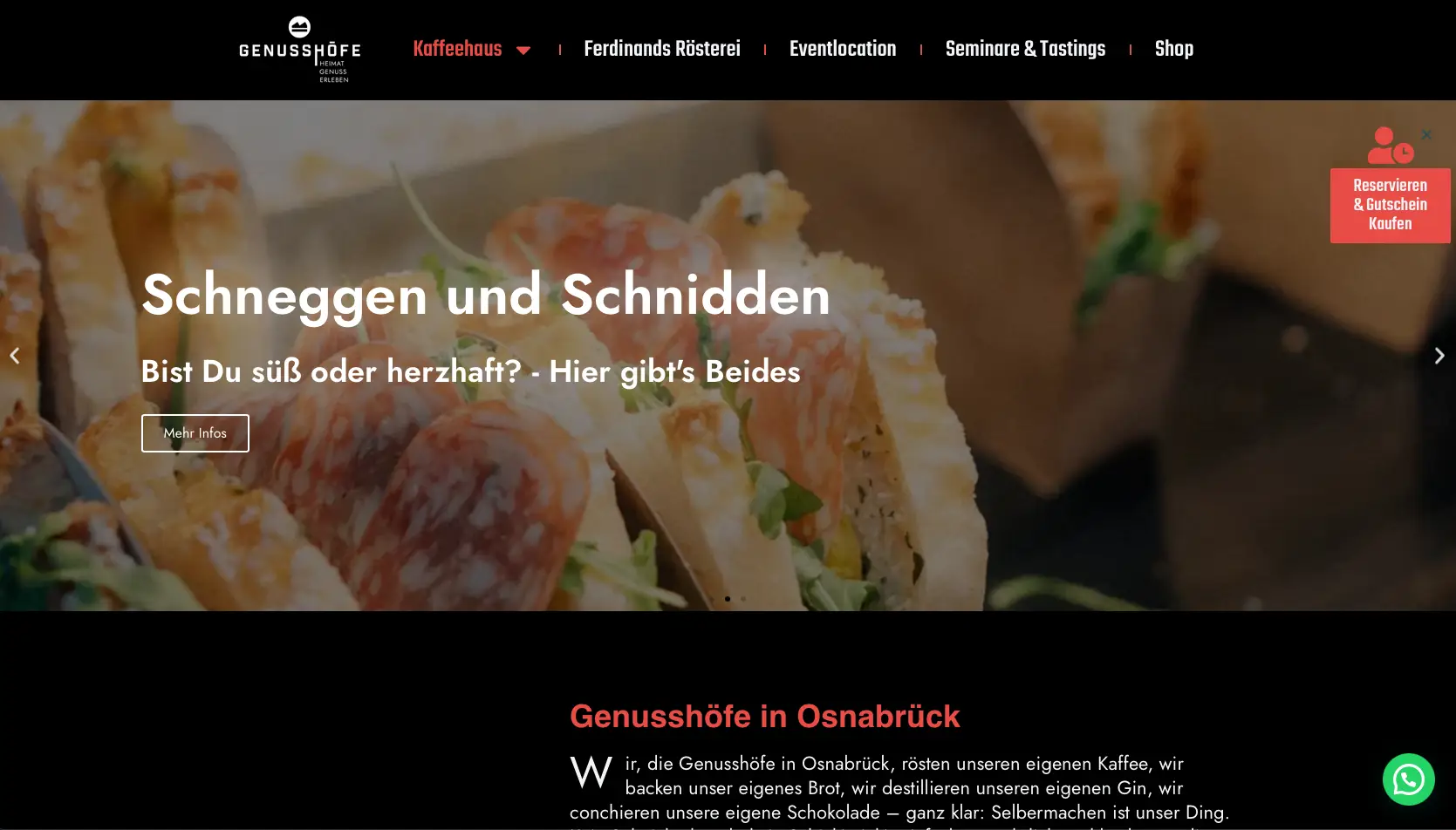 Große Vorschau der Webseite Genusshöfe.de
