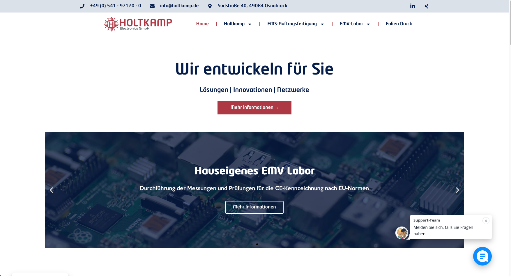 Große Vorschau der Webseite Holtkamp.de