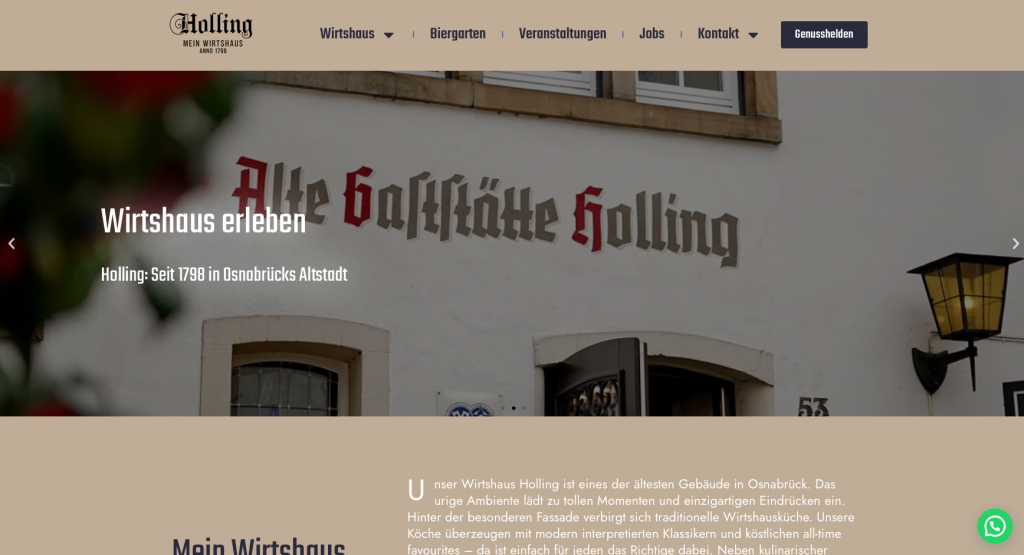 Große Vorschau der Webseite Wirtshaus-holling.de