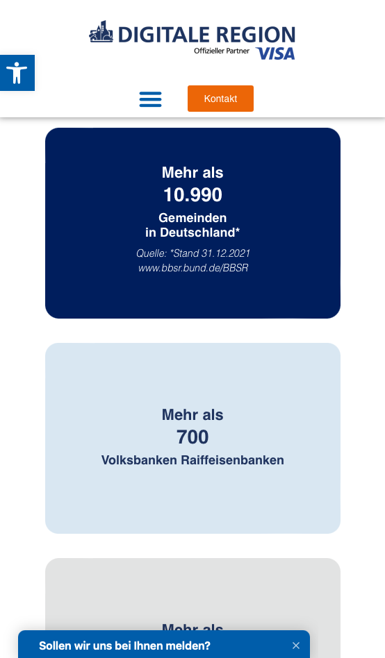 Mobile Vorschau der Webseite digitale-region.de