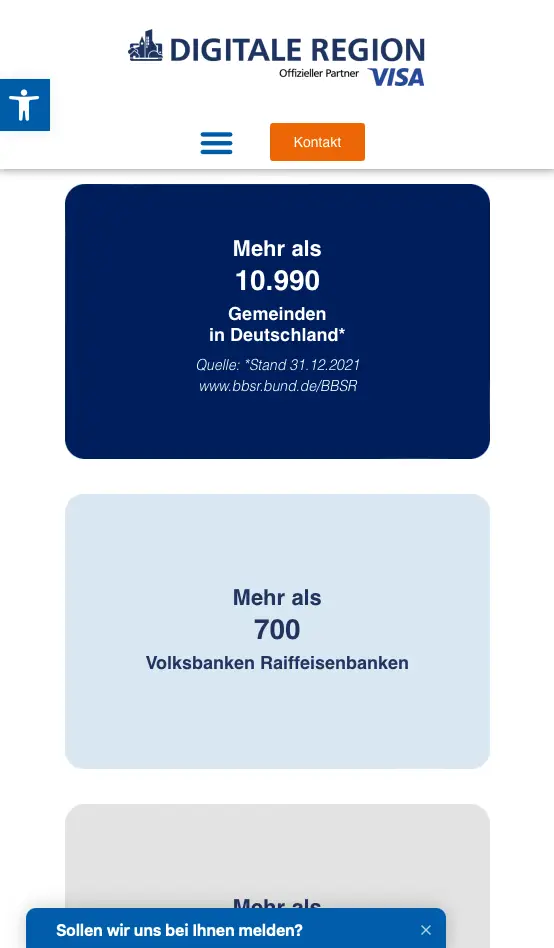 Mobile Vorschau der Webseite digitale-region.de