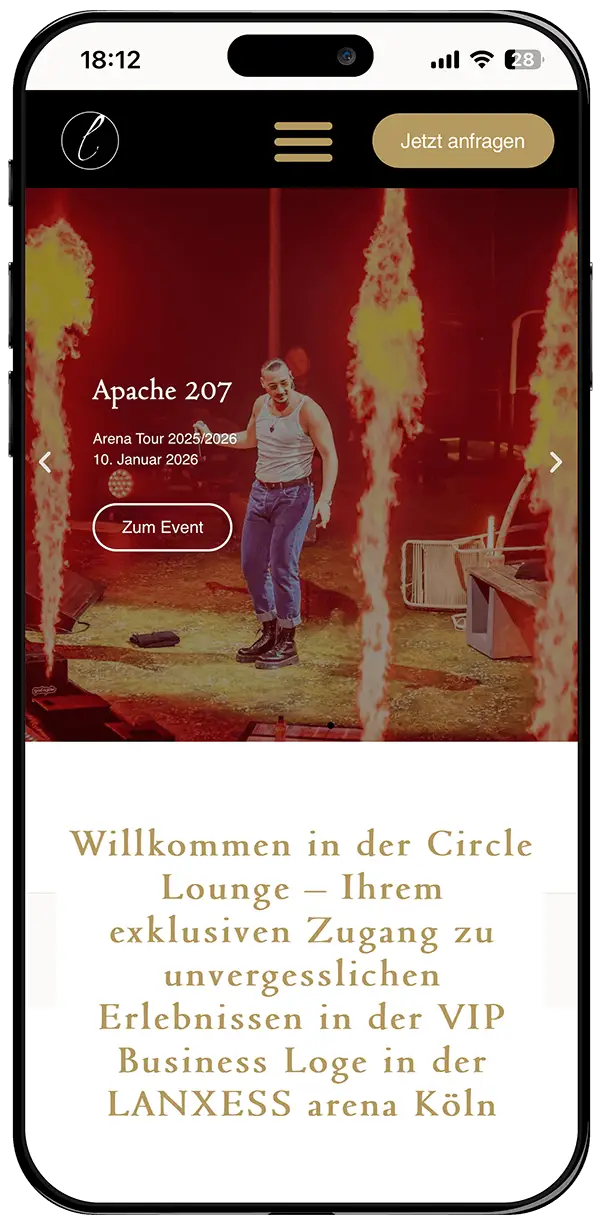 Screenshot von circle-lounge.de